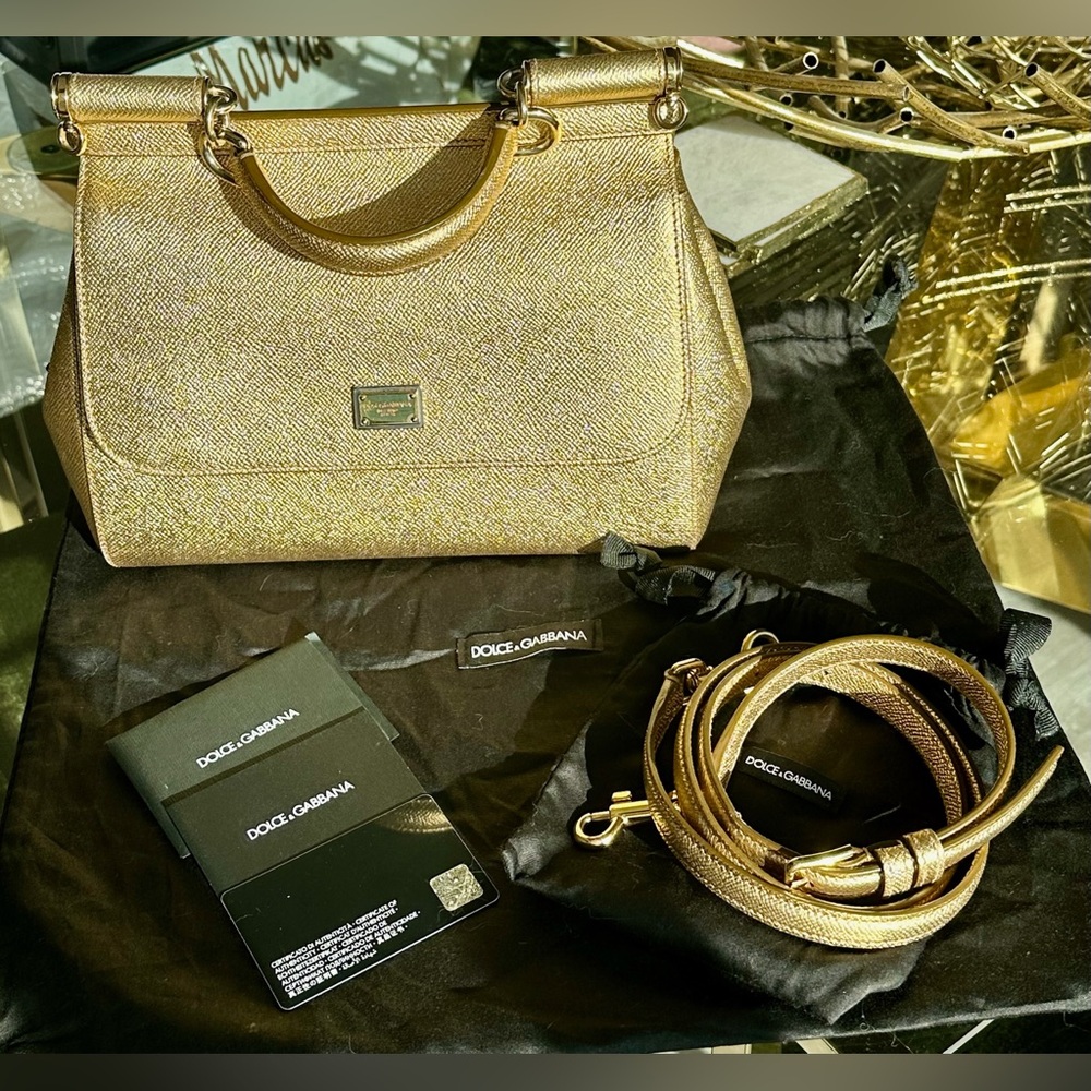 Dolce & Gabbana Miss Sicily medium gold metallic